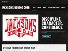 Tablet Screenshot of jacksonsboxingclub.com